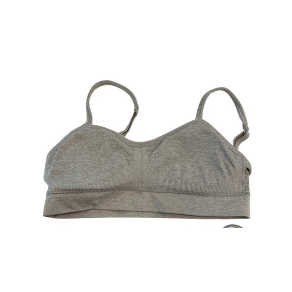 3 Calvin Klein Soft Cup Logo Bra Girls Heather Gray Adjustable Straps Size 6-6X - Picture 4 of 7